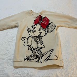 LIKE NEW Zara Girl’s Minnie Mouse Sweatshirt Dress 2-3T